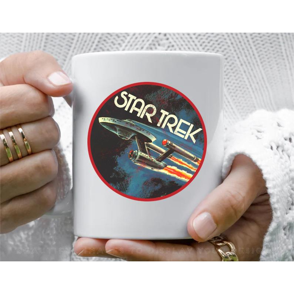 Star Trek Enterprise Vintage Coffee Mug, 11 oz Ceramic Mug
