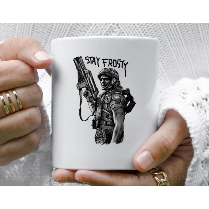 Stay Frosty Coffee Mug, 11 oz Ceramic Mug