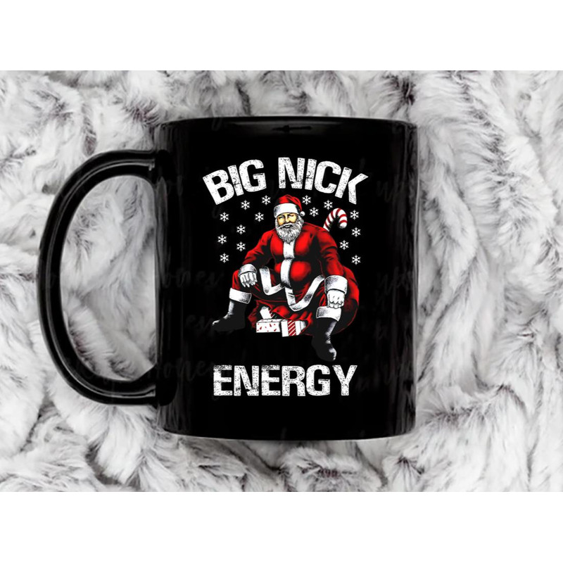 Big Nick Energy Funny Santa Christmas Coffee Mug, 11 oz Ceramic Mug