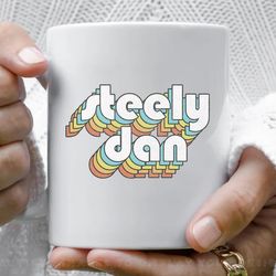 steely dan retro faded style typography design coffee mug, 11 oz ceramic mug