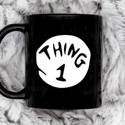 thing 1 coffee mug, 11 oz ceramic mug