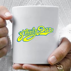 steely dan vintage logo tribute coffee mug, 11 oz ceramic mug