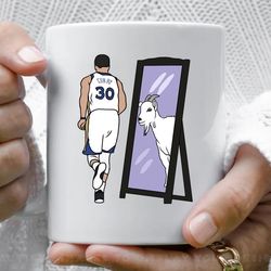 steph curry mirror goat coffee mug, 11 oz ceramic mug