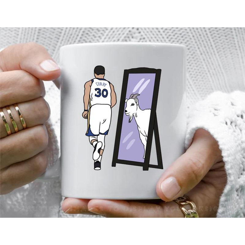Steph Curry Mirror GOAT Coffee Mug, 11 oz Ceramic Mug