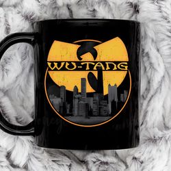 wu city 11 oz black ceramic mug