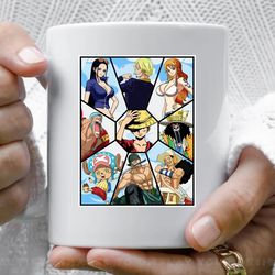straw hat pirates 3 coffee mug, 11 oz ceramic mug
