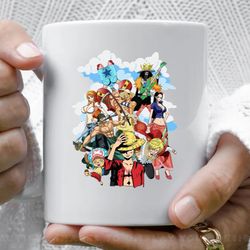 straw hat pirates coffee mug, 11 oz ceramic mug