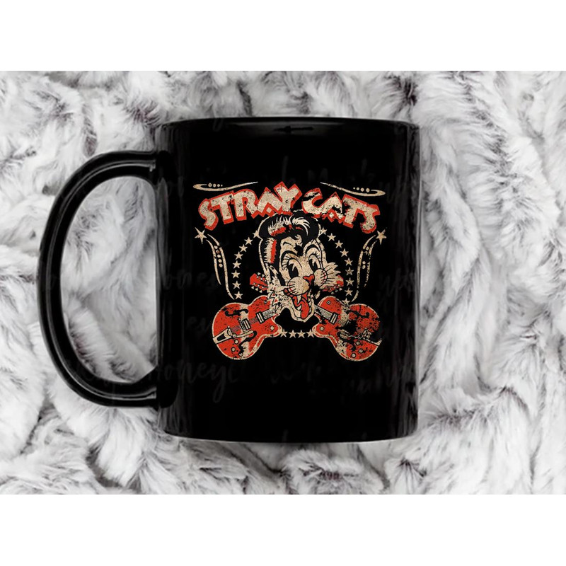 STRAY CATS VINTAGE EXCLUSIVE Coffee Mug, 11 oz Ceramic Mug