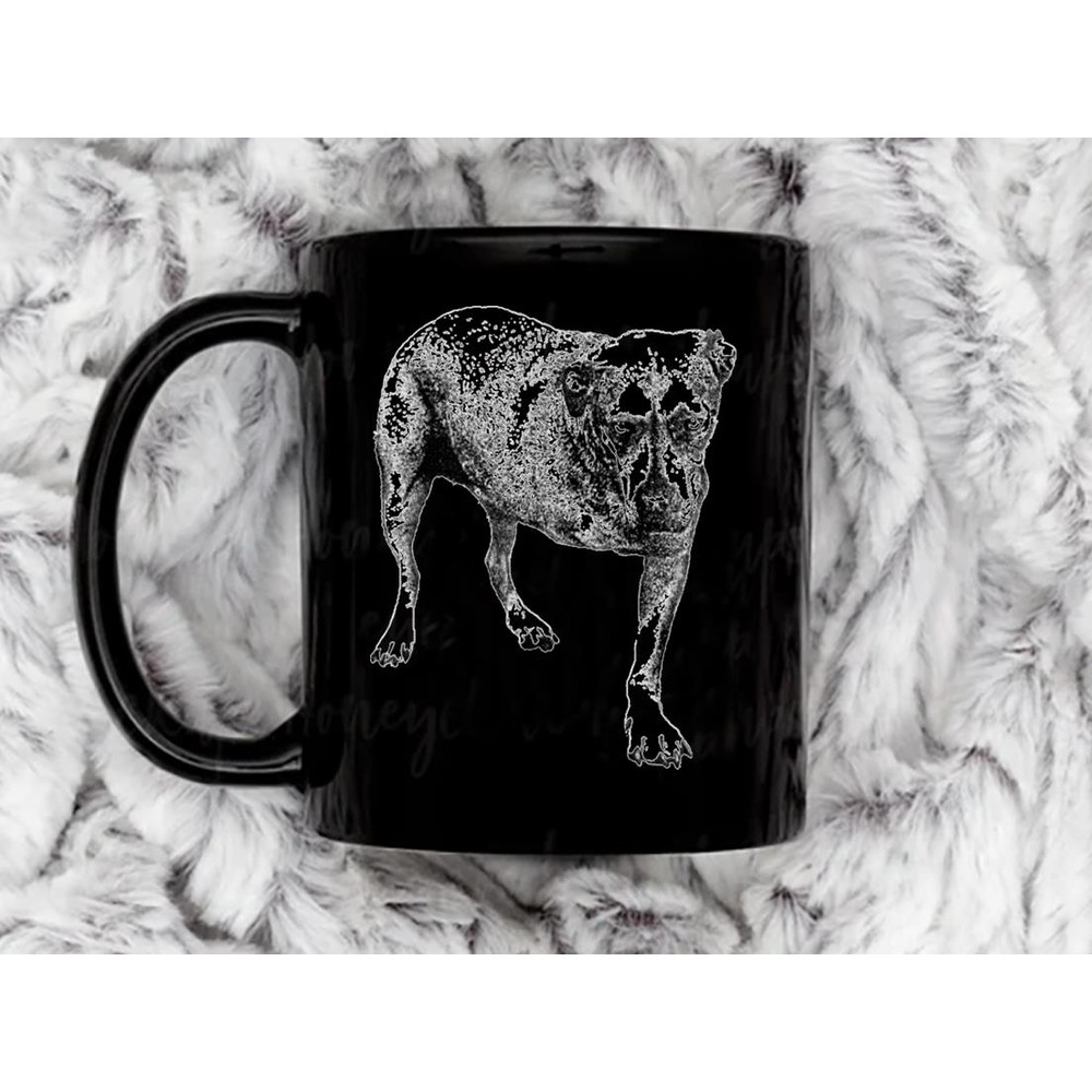 Three Legged Dogs BW Coffee Mug, 11 oz Ceramic Mug