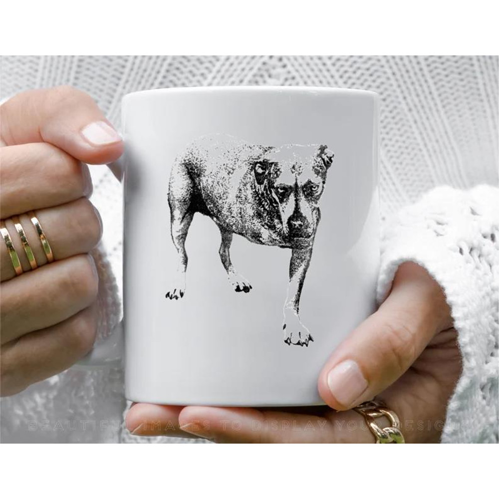 Three Legged Dogs BW Coffee Mug, 11 oz Ceramic Mug_1