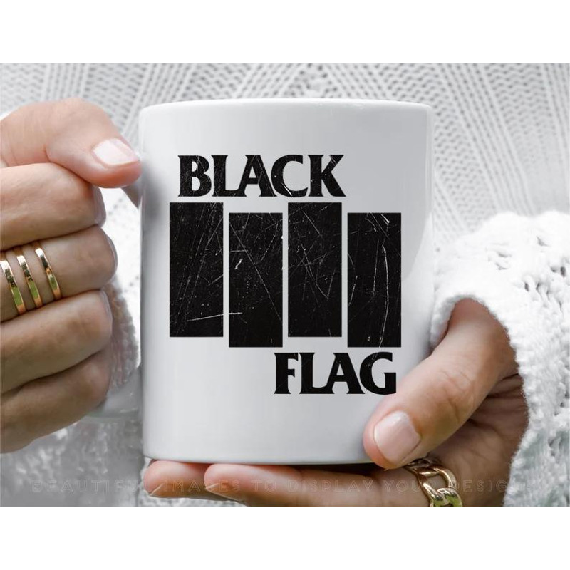 Black Flag Vintage Coffee Mug, 11 oz Ceramic Mug