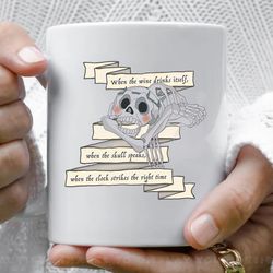 the last unicorn skull riddle coffee mug, 11 oz ceramic mug_1