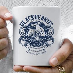 blackbeard s bar u0026 grill coffee mug, 11 oz ceramic mug