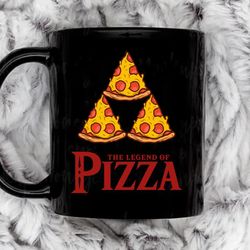 the legend of pizza coffee mug, 11 oz ceramic mug
