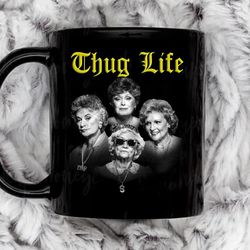 thug life golden 5 coffee mug, 11 oz ceramic mug
