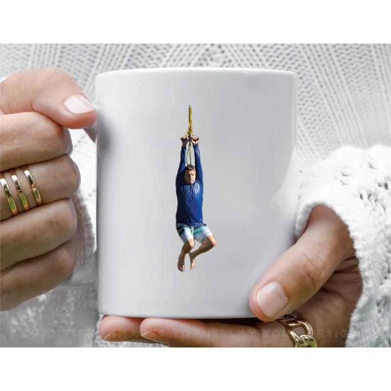 Tim robinson I think you should leave funny zip line scene Itysl Coffee Mug, 11 oz Ceramic Mug_1