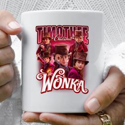 timothee chalamet willy wonka coffee mug, 11 oz ceramic mug_1