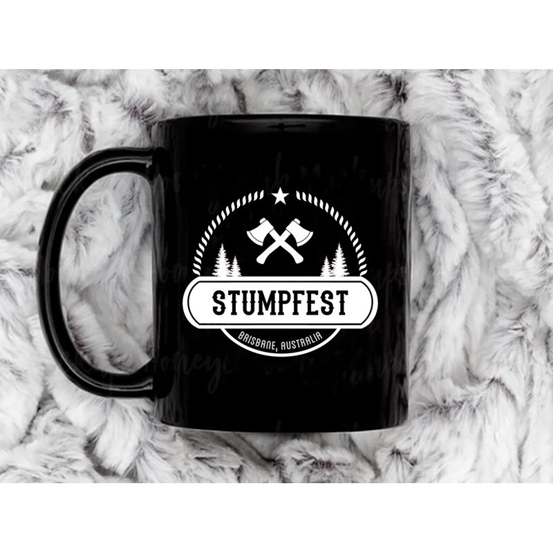 Stumpfest White Coffee Mug, 11 oz Ceramic Mug