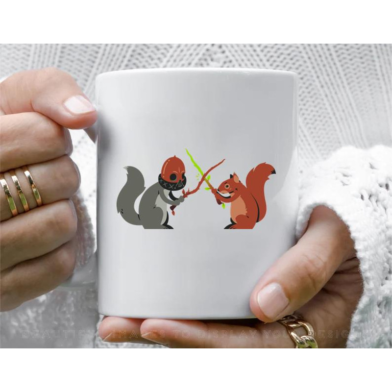 Nut Wars The Acorn Strikes Back Coffee Mug, 11 oz Ceramic Mug