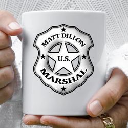 us marshal matt dillon gunsmoke11 oz ceramic mug, coffee mug, tea mug