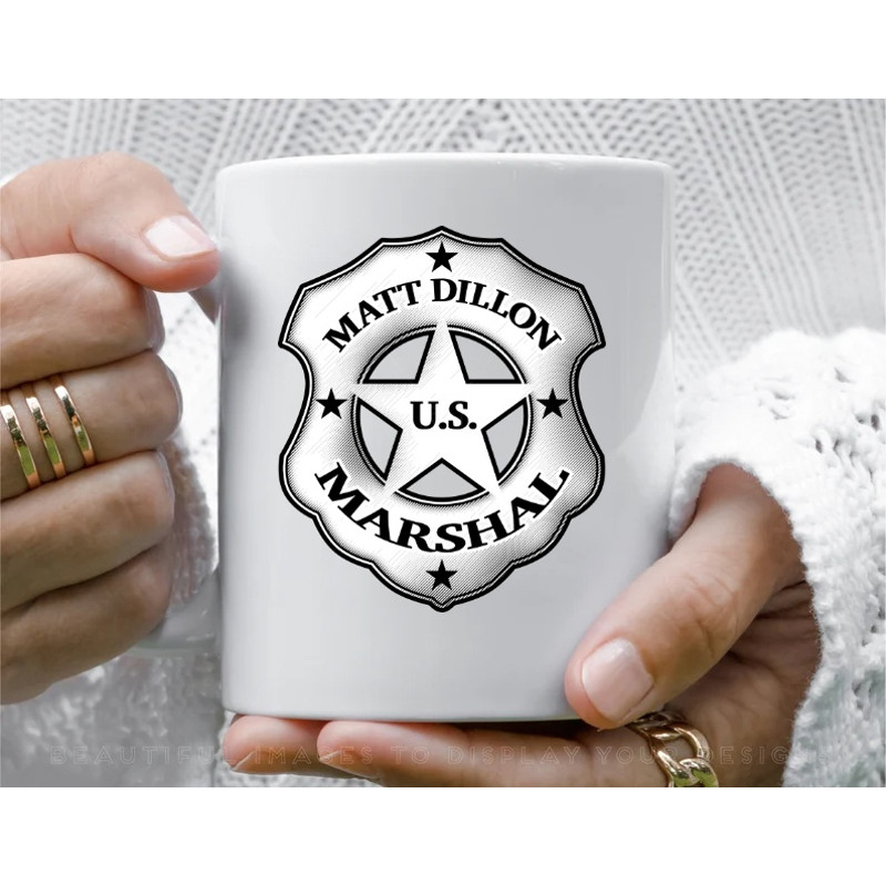 US Marshal Matt Dillon Gunsmoke11 oz Ceramic Mug, Coffee Mug, Tea Mug