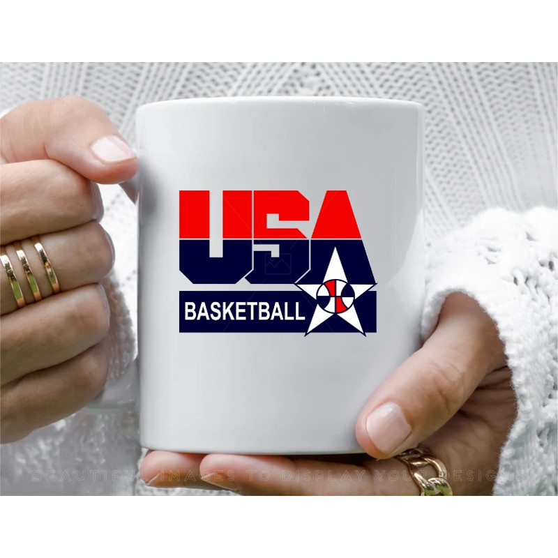 USA Bball America Basketball11 oz Ceramic Mug, Coffee Mug, Tea Mug