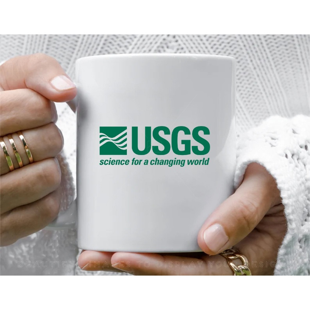 USGS Green Logo11 oz Ceramic Mug, Coffee Mug, Tea Mug