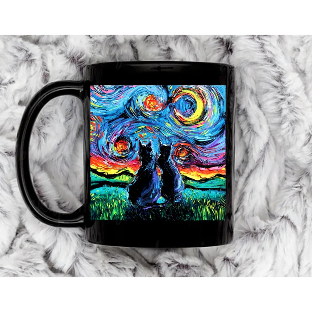 van Goghs Cats11 oz Ceramic Mug, Coffee Mug, Tea Mug