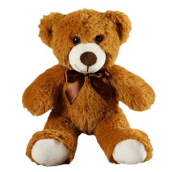Cute Teddy Bear Stuffed Animals, Stuffed Animal Doll With Satin Bow Tie Valentines Christmas Birthday Gift -Dark Brown