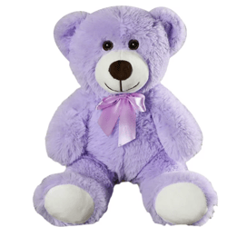 Cute Teddy Bear Stuffed Animals, Stuffed Animal Doll With Satin Bow Tie Valentines Christmas Birthday Gift -Purple