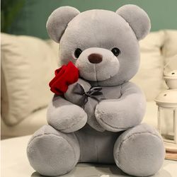 Clearance New Year Savings Valentine's Day Gift Plush toy Rose Bear Large Cuddly Doll Doll Girl Doll -B