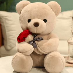 Clearance New Year Savings Valentine's Day Gift Plush toy Rose Bear Large Cuddly Doll Doll Girl Doll -C