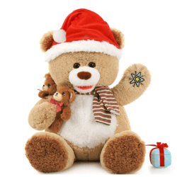 Six Piece Set 24.4" Christmas Teddy Bear Decorations