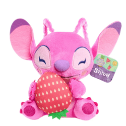 Stitch Small 7-inch Plush Stuffed Animal, Angel with Strawberry, Kids Toys for Ages 2 up