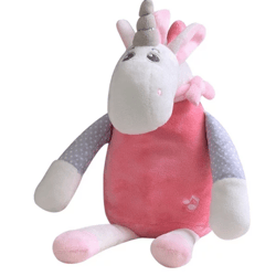 Cartoon Animal Stuffed Plush Doll Cute Soft Baby Soothing Toy with Music LED Horse