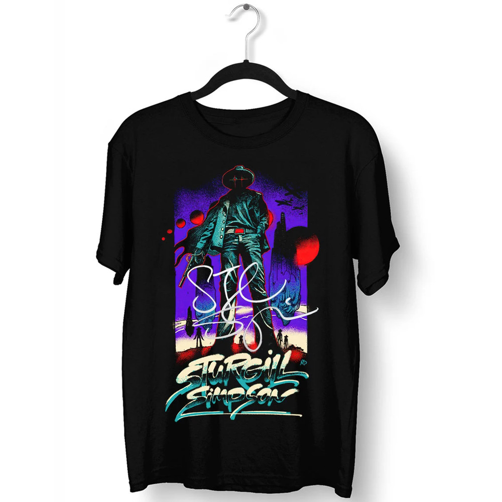 Vintage Sturgill Simpson Concert Heavy Cotton Shirt Black Full Size Unisex.png