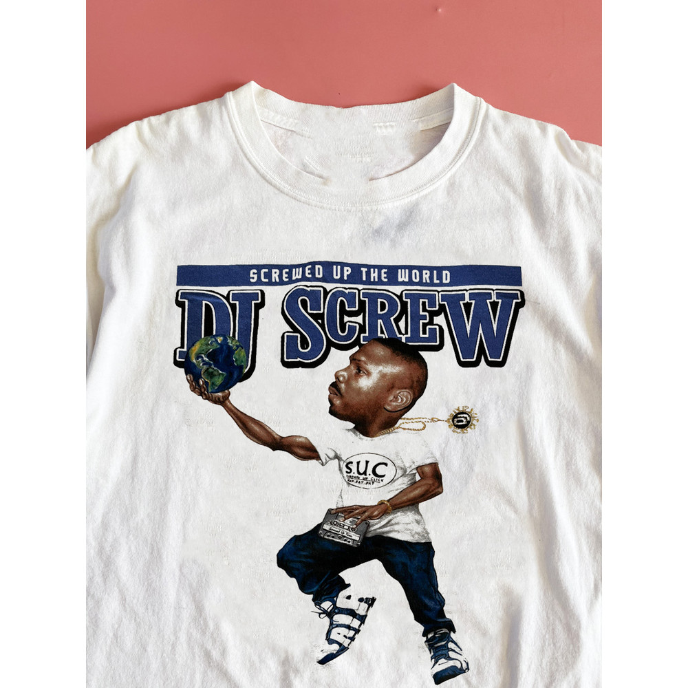 DJ Screw Hip Hop Short Sleeve Gift For Fan White S-2345XL Unisex T-shirt T.png