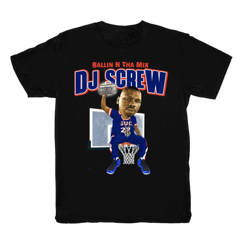 DJ Screw Short Sleeve Gift For Fan Black S-2345XL Men T-Shirt.png