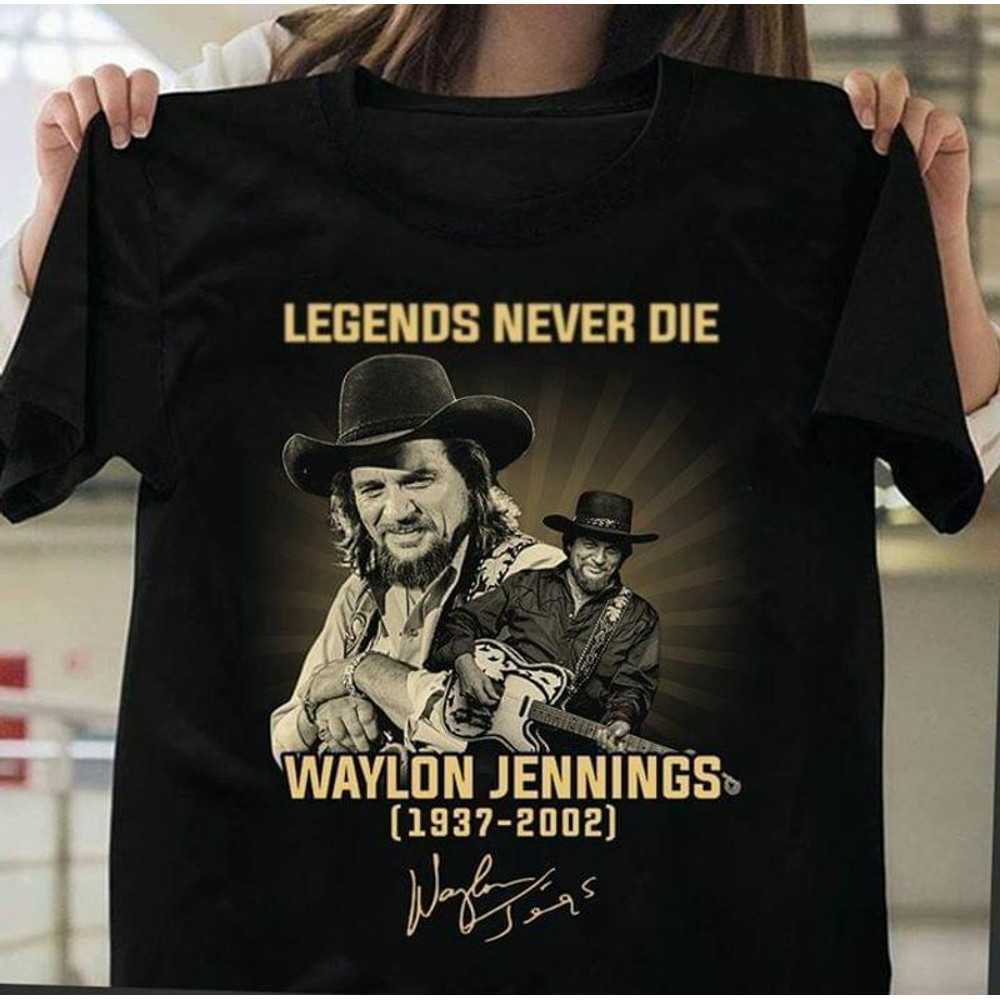 Signature Waylon Jennings Legends Country Music Shirt Black Unisex.jpg