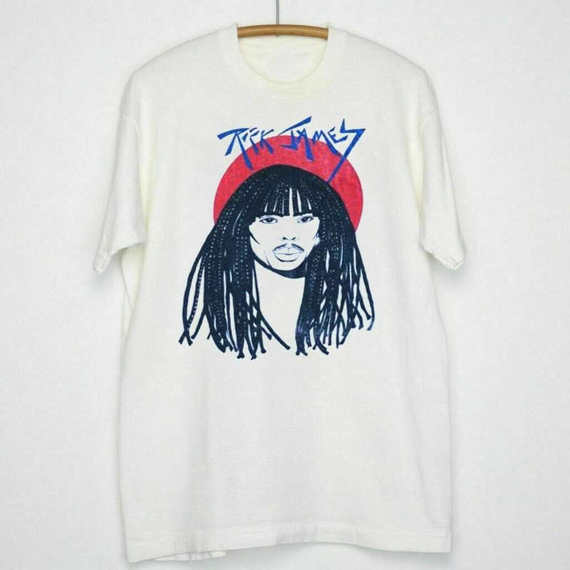 90S In Concert Rick James Shirt Short Sleeve White Unisex Men.jpg
