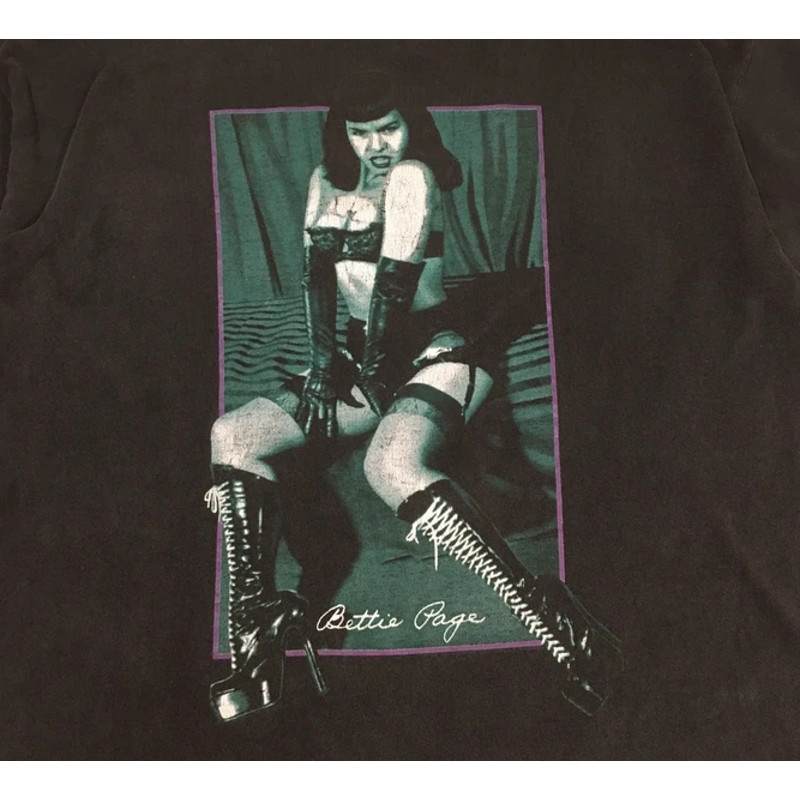 Bettie Page Vintage Shirt Short Sleeve Black All Size Unisex.png