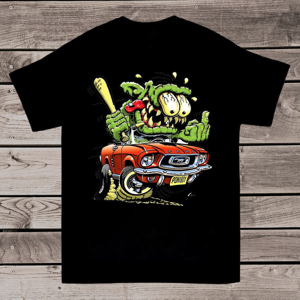 Collection Ed Roth Rat Fink Funny Cotton Black S-2345XL Unisex T-Shirt TMB386.png