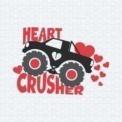funny valentines day heart crusher svg