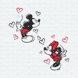 mickey minnie couple disney valentine svg
