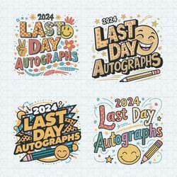 retro last day autographs 2024 svg bundle