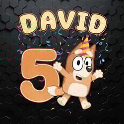 personalized bingo 5th birthday bluey cartoon png