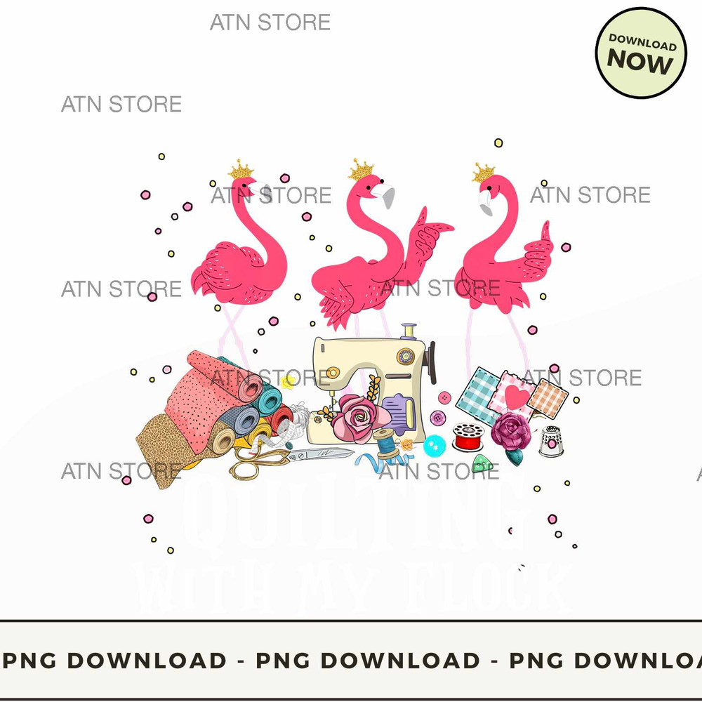 A flamazing weekend, Quilting with my flock.jpg