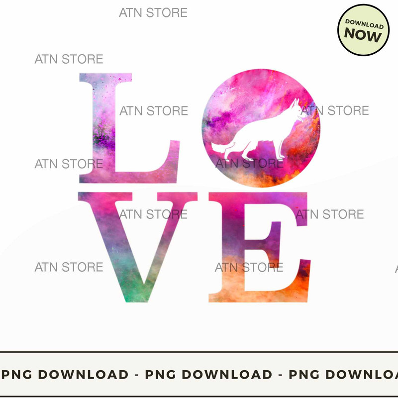 CUTE LOVE GERMAN SHEPHERD DOG PINK COLOR.jpg