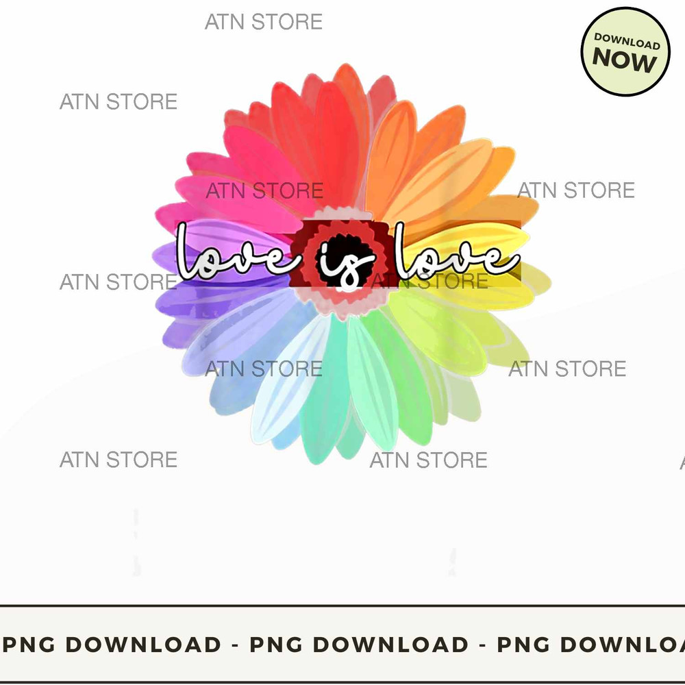 LOVE IS LOVE SHIRT LOVE DAISY LGBT RAINB.jpg