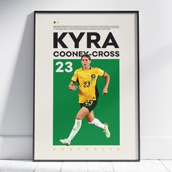 Kyra Cooney-Cross Poster, Australia Women's Football Poster, Football Poster, Office Wall Art, Bedroom Art, Gift Poster